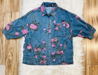 Women’s Evermmee Floral Denim Top