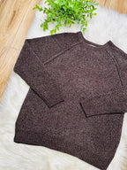 Women’s Zenana Dark Brown Exposed Seam Sweater Top-True to size