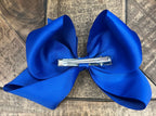 Hair Bow 6” Alligator Clip - Royal Blue