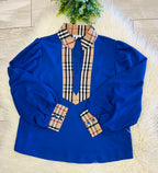 Women’s Jodifl Royal Blue puff sleeve top - true to size