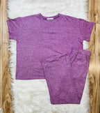 Women’s Zenana Light Plum Melange Pant Set
