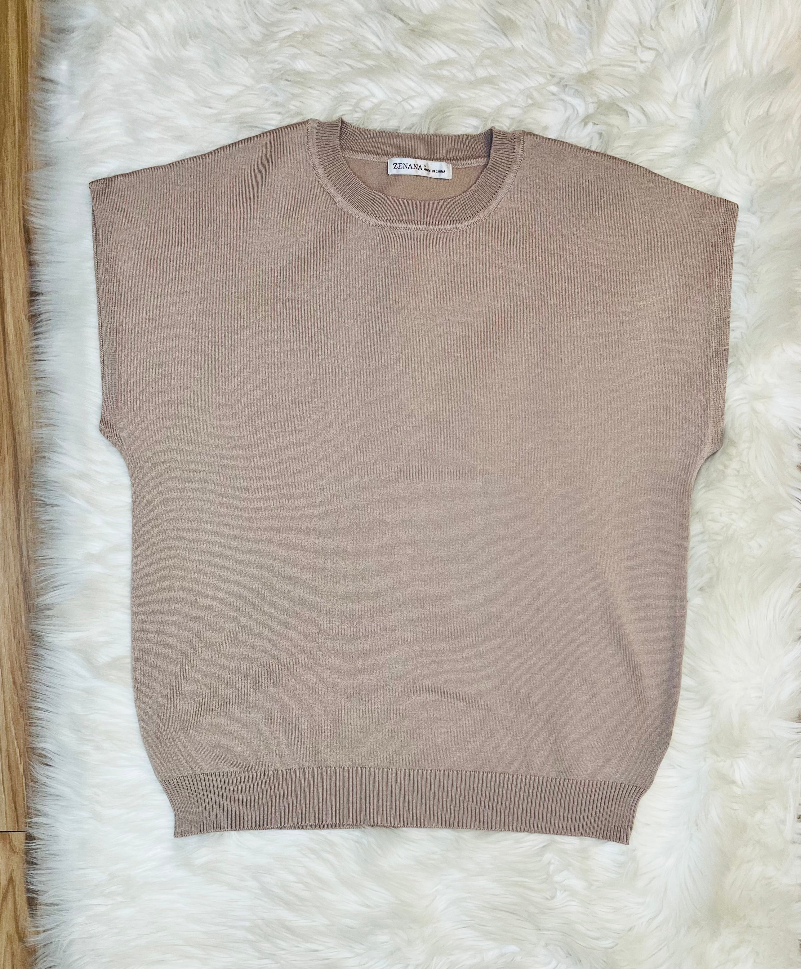 Women’s Zenana Ash Mocha Vest Top - True to Size