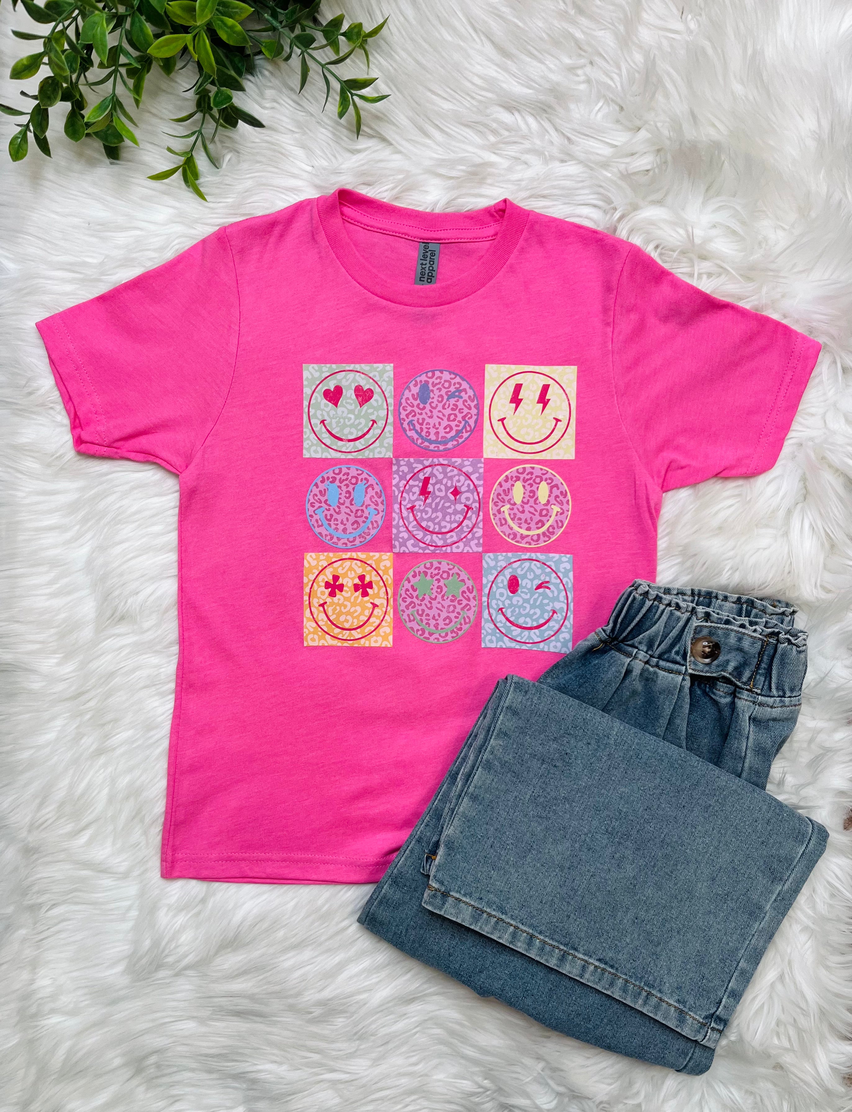 Girl’s Smiley Face Graphic Tee