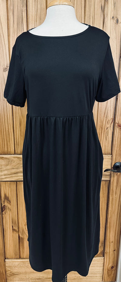 P&Rose Black Dress - Mini Mee Boutique