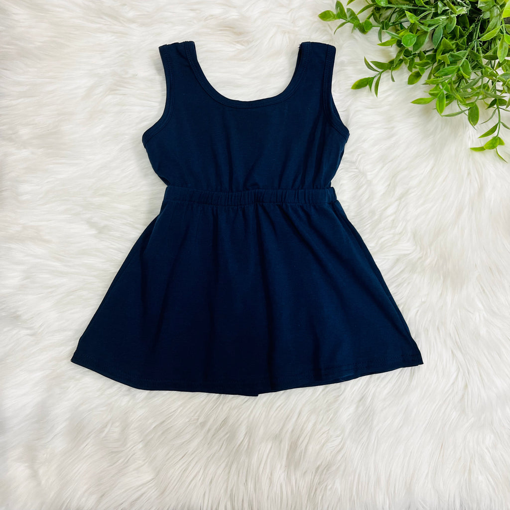 Girl’s Navy Patchwork Flare Pant Set