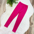 Kids Butter Soft Stretch Leggings- in Color Neon Fuchsia