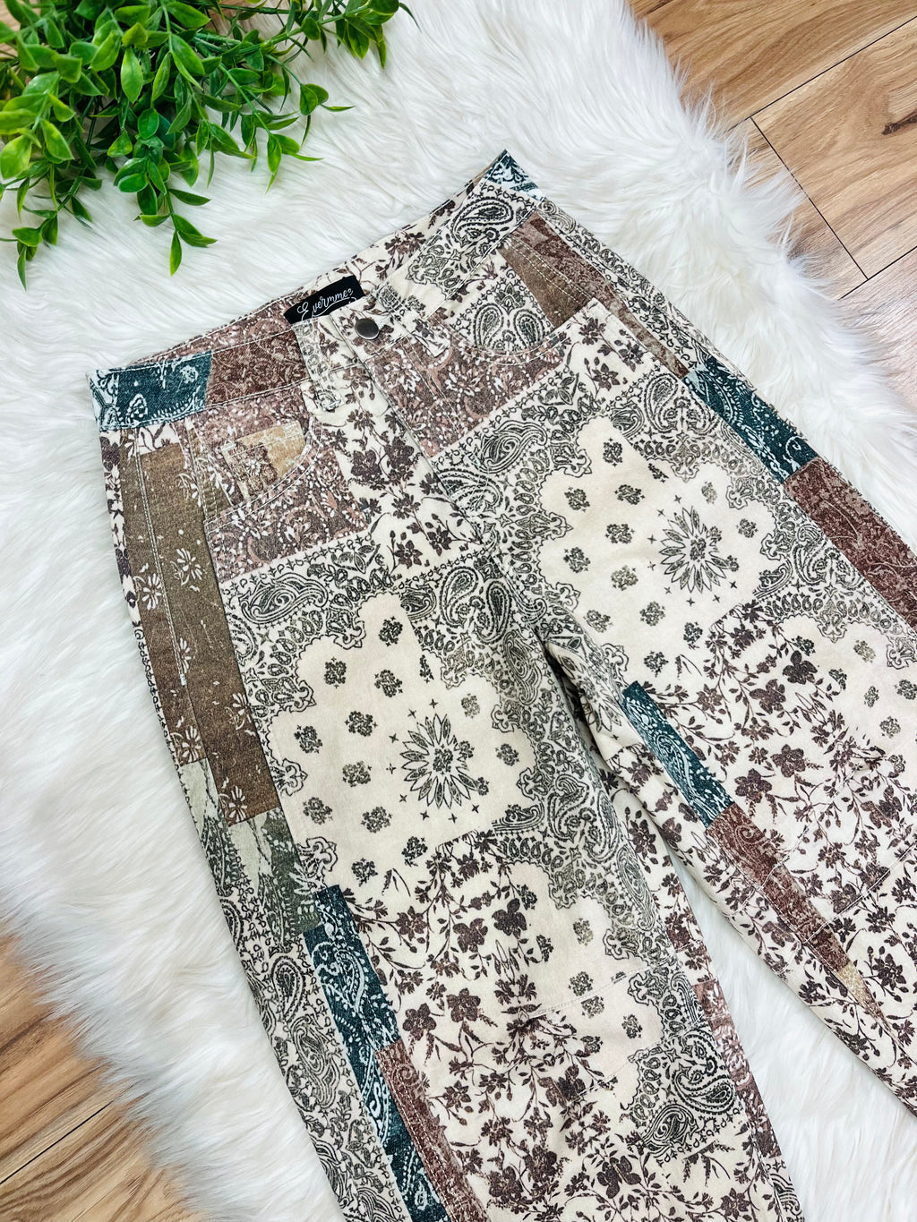 Women’s Evermmee Mixed Print Barrel Jeans