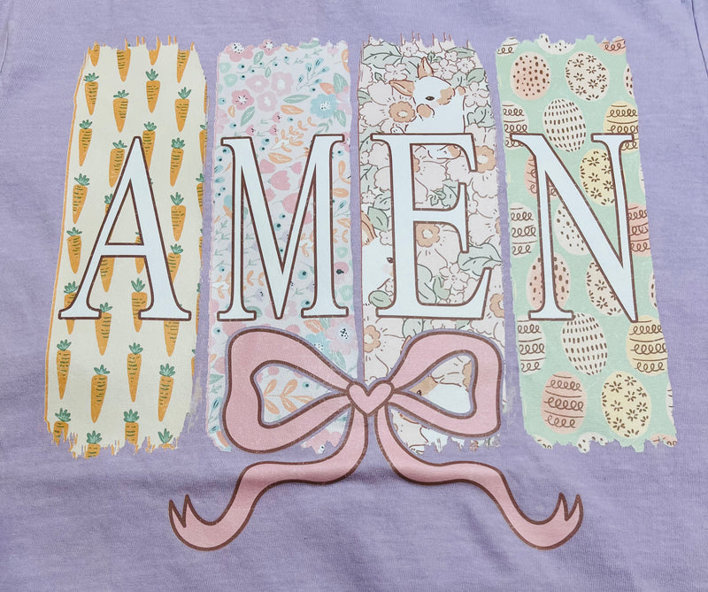 Comfort color Easter amen tee - Mini Mee Boutique