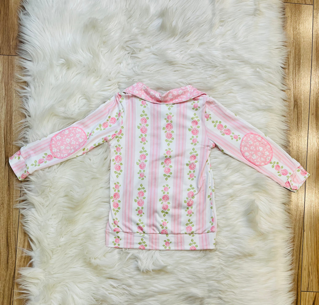 Girl’s Pink Rose Skort Outfit Set