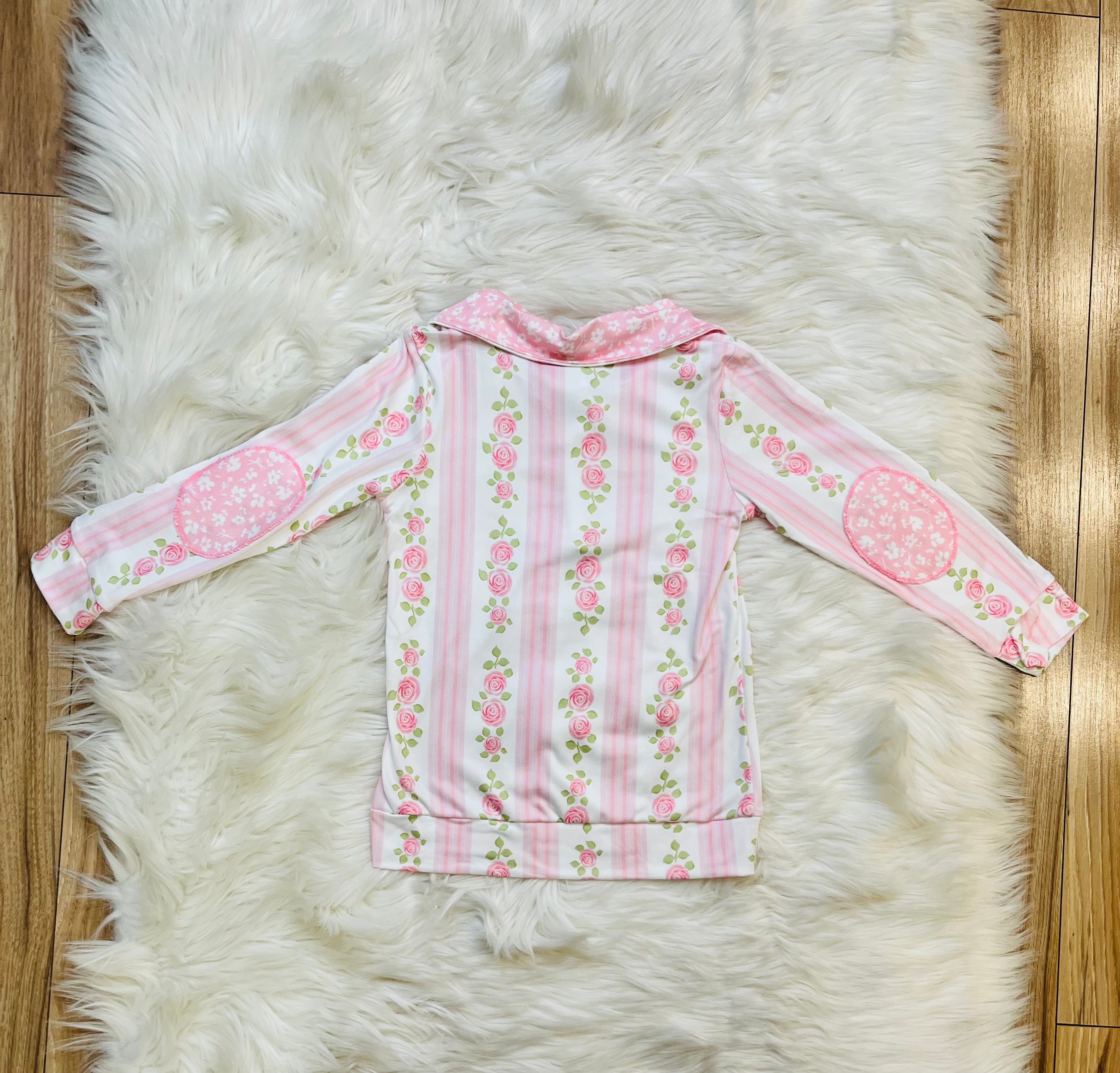 Girl’s Pink Rose Skort Outfit Set