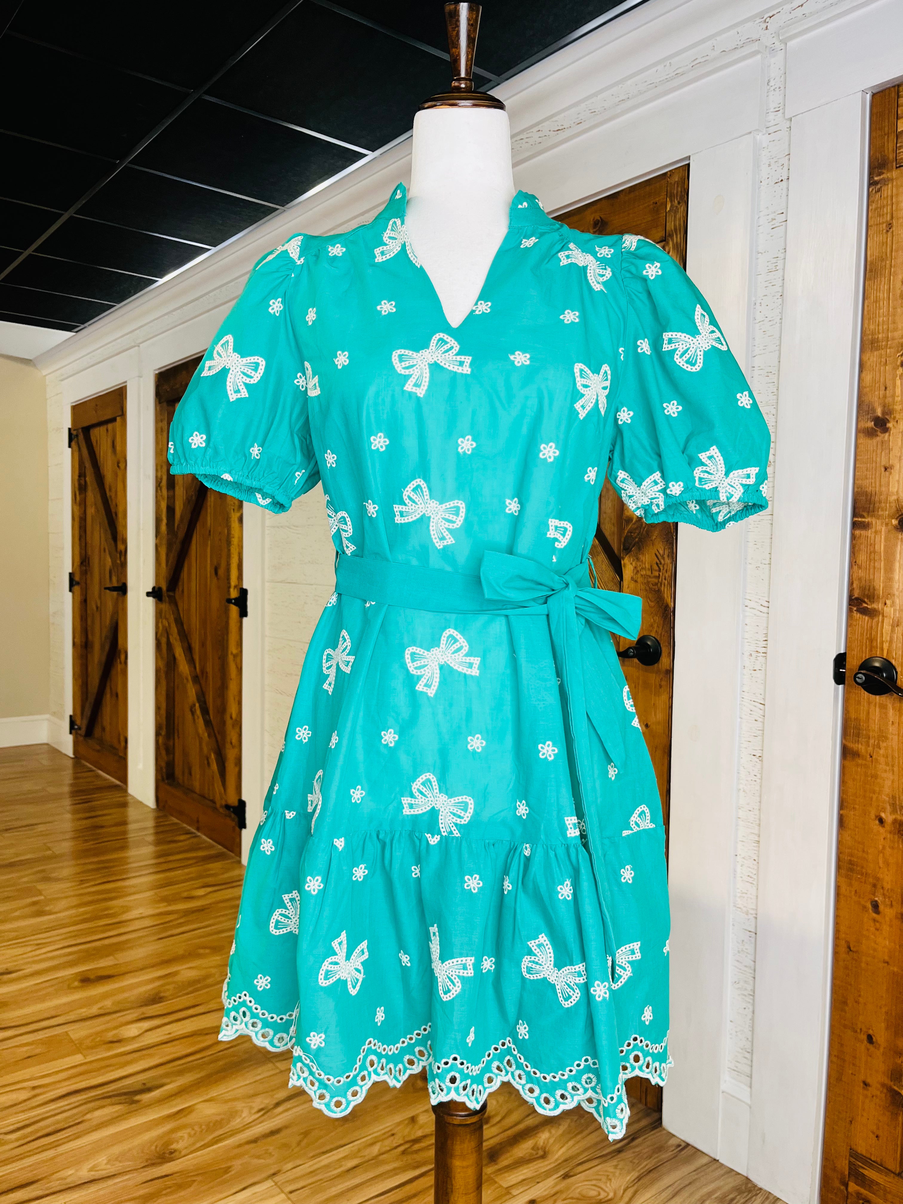 Women’s Umgee Green Bow Dress