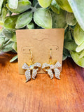 Diamond Bow Earrings