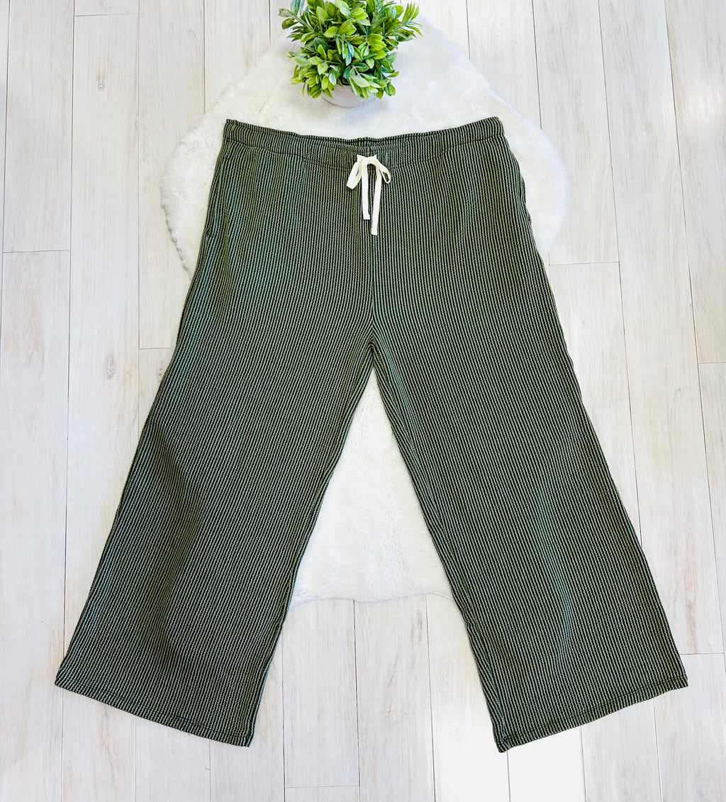 Women’s Zenana Forest Green Ribbed Set