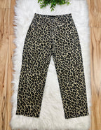 Women’s Risen Slouchy Ankle Barrel Leopard Jeans 21400