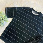 Women’s Evermmee Black Short Set with White Stripes