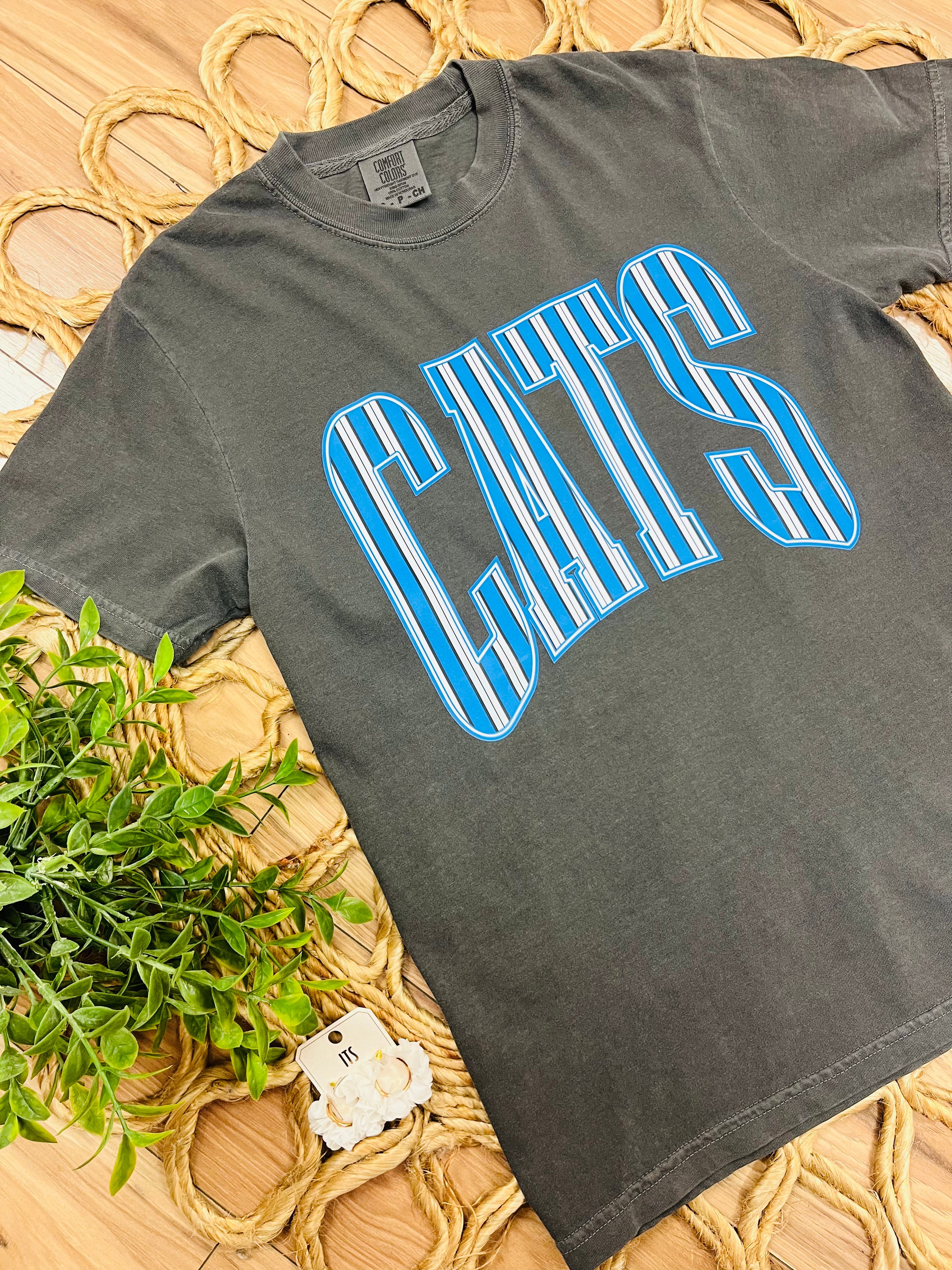 Women’s Comfort Colors Charcoal Grey CATS Tee