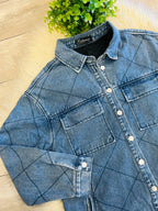 Women’s Evermmee Quilted Denim Top - True to size