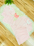 Girl’s Quarter Zip Pink Gingham Bow Print Skort Outfit