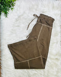 Women’s Zenana Exposed Seam Mocha Drawstring Pants- True to Size