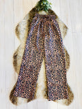 Women’s Regular and Curvy Leopard Print Pants with Pockets- True to Size