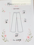 Women’s Anniewear Grey Check Barrel Knit Pants - True to Size