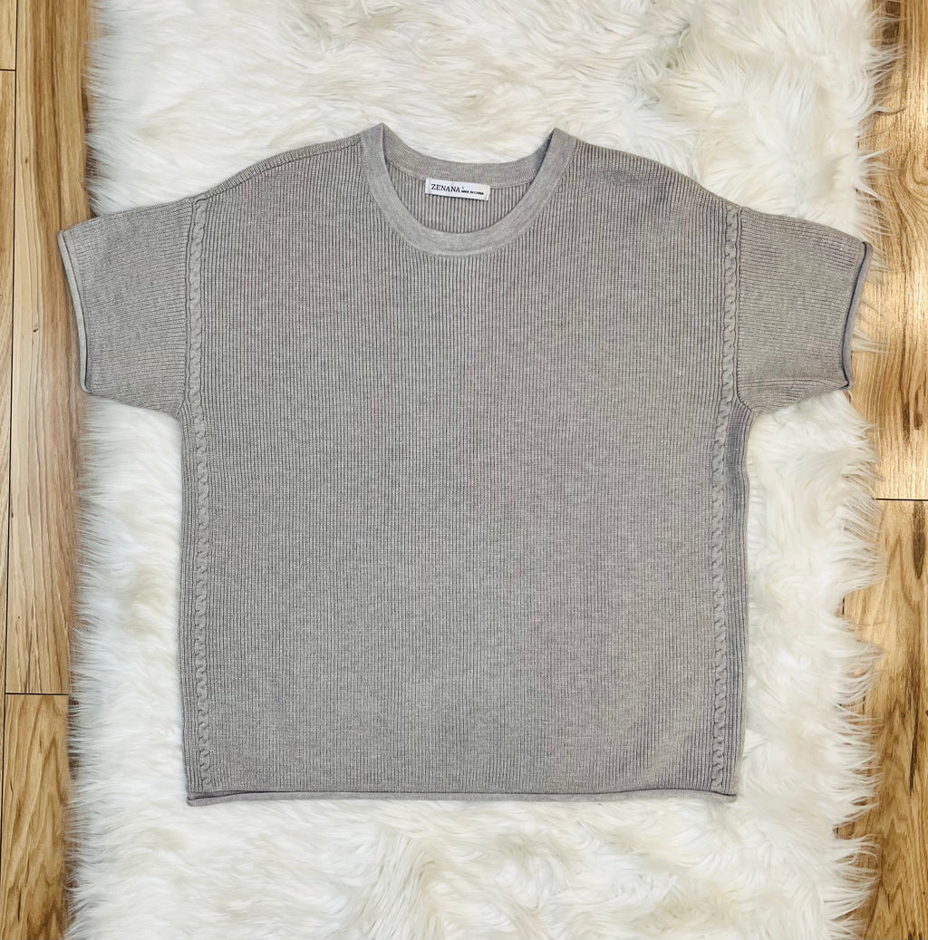 Women’s Zenana Heather Mocha  Sweater Top - True to Size