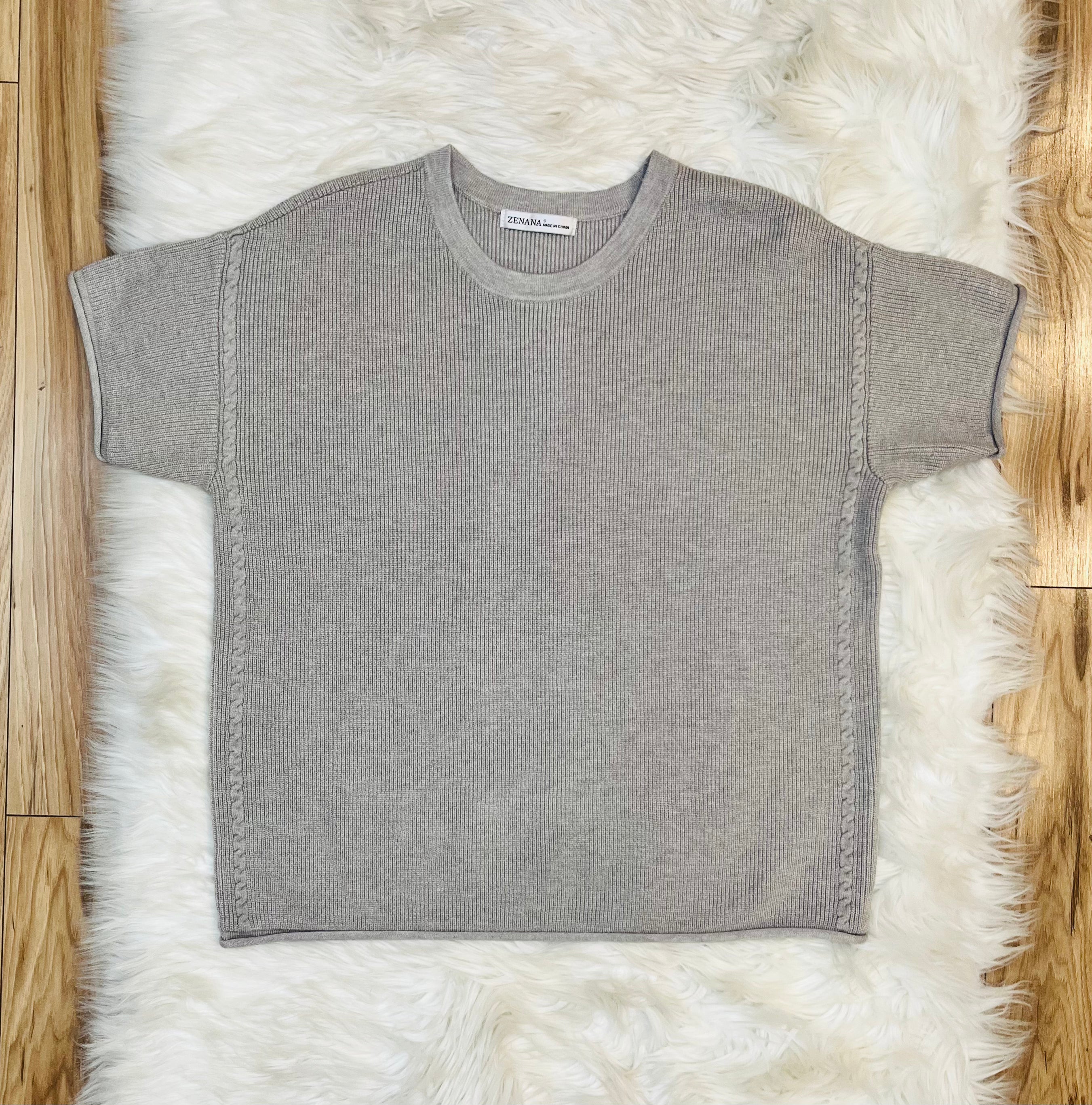 Women’s Zenana Heather Mocha  Sweater Top - True to Size