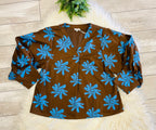 Women’s Jodifl Brown & Blue Floral Top - True to size