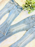 Girls Light Wash Flare Jeans