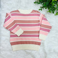 Girl’s Mauve Pink Stripe Sweater