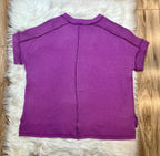 Women’s Zenana Plum Ribbed Top
