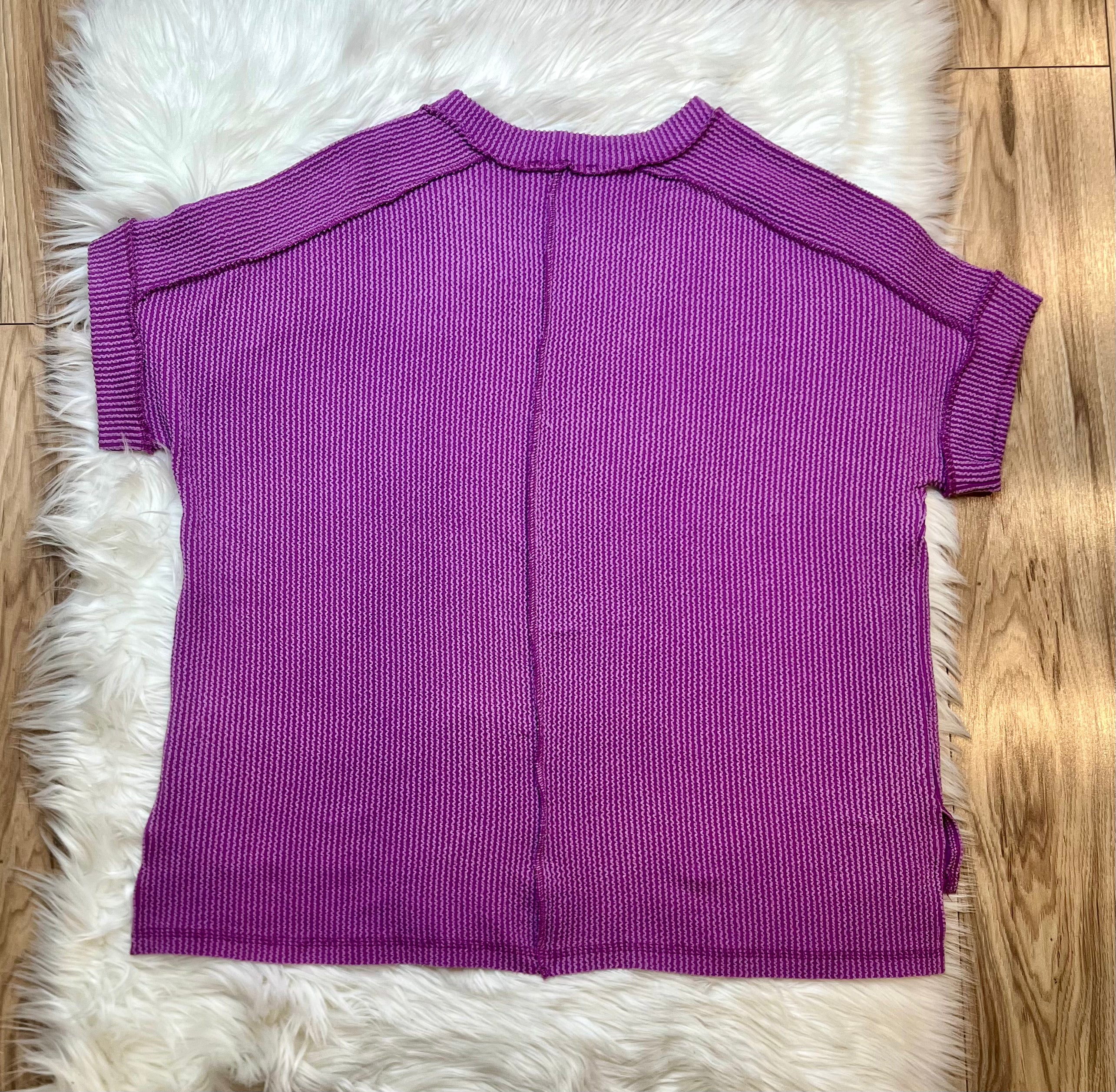 Women’s Zenana Plum Ribbed Top