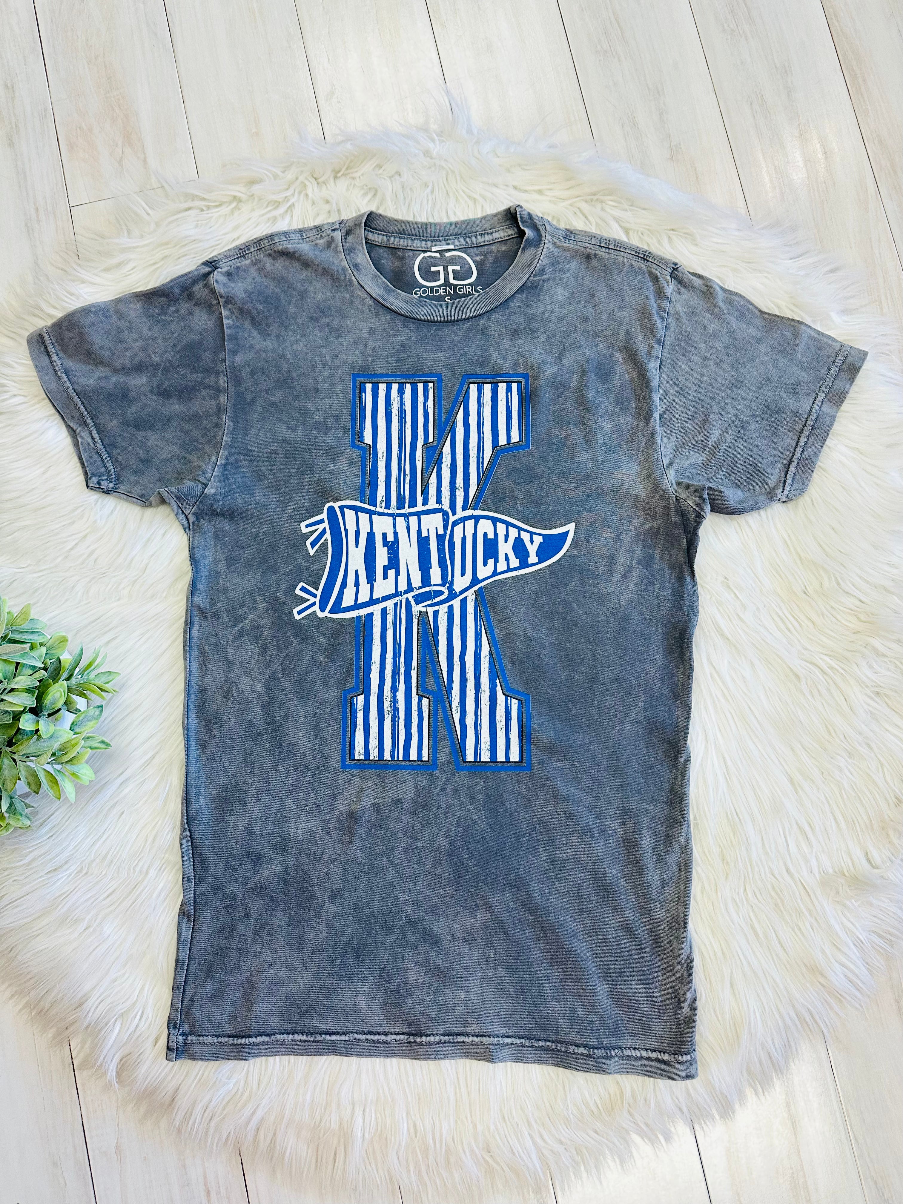 Women’s Grey Acid Wash Kentucky Tee