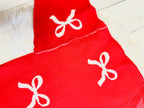 Women’s Red Bow Print Sweater Top