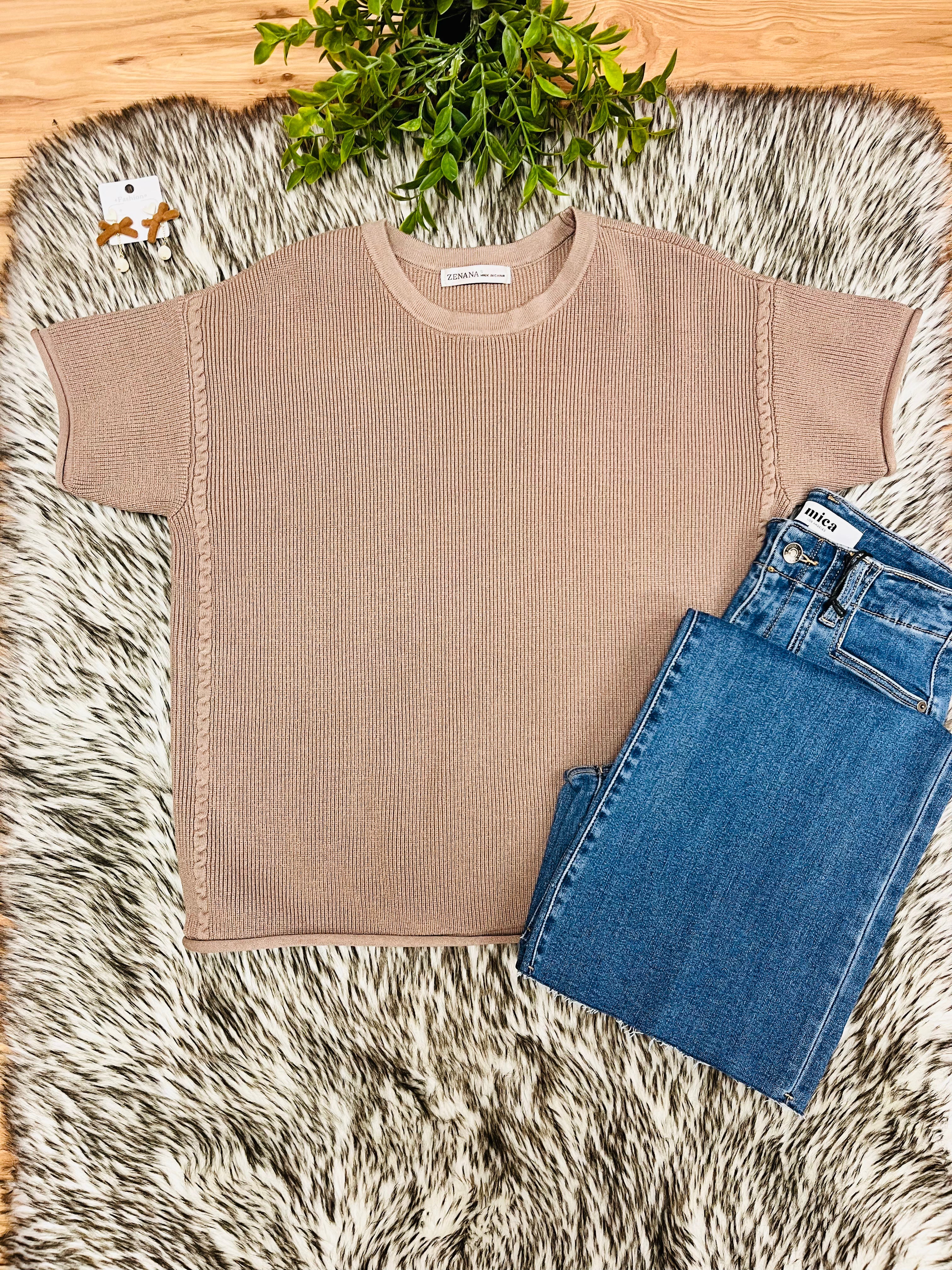 Women’s Zenana Cocoa Sweater Top-True to Size