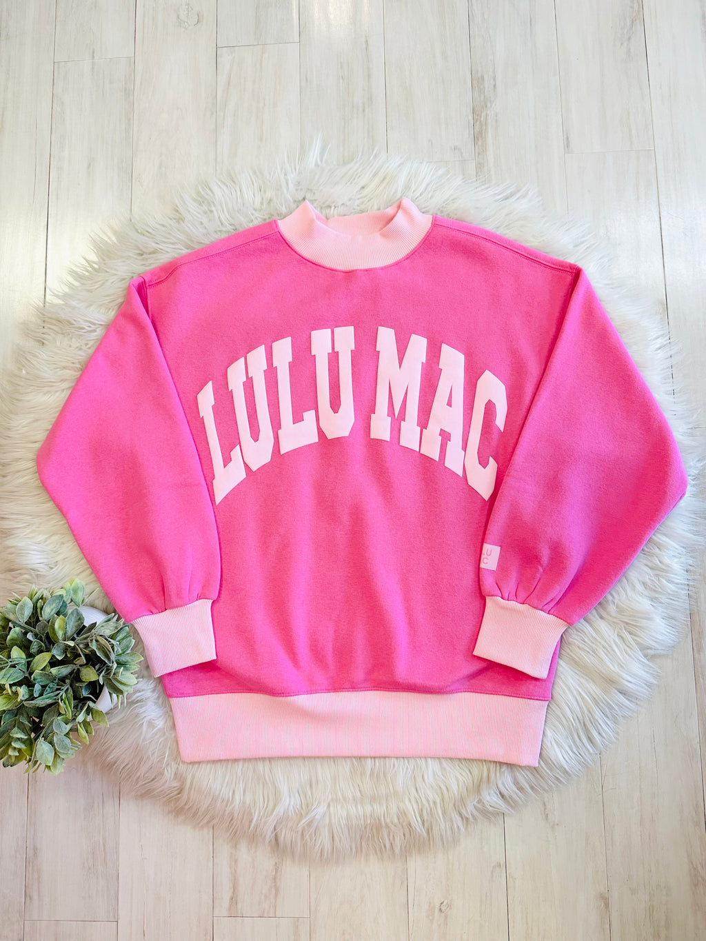 Women’s Lulu Mac Bubblegum Pink Crewneck Top- Oversized