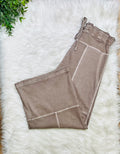 Women’s Zenana Exposed Seam Cocoa Drawstring Pants- True to Size