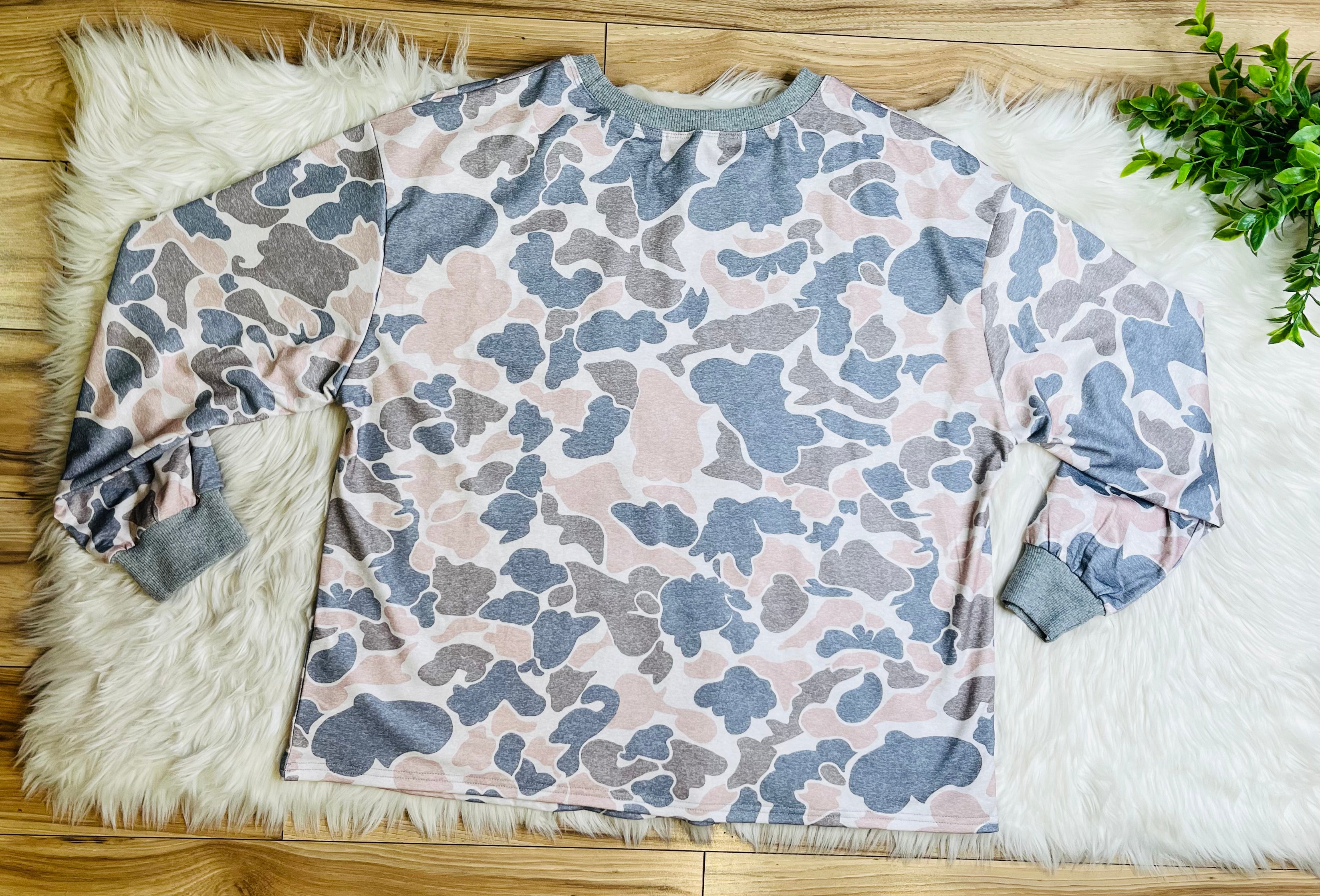 Women’s Evermmee Curvy Camo Pant Set