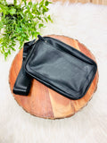Black Double Zipper Belt Bag