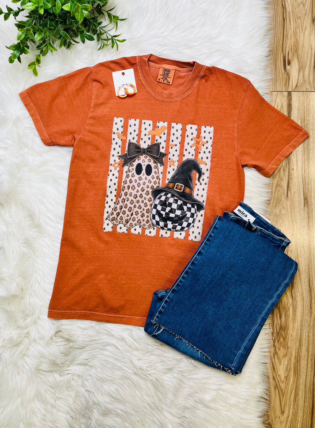 Women’s Comfort Color Ghost Pumpkin Tee