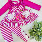 Girl’s Magenta Mixed Print Set