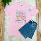 Women’s Pink Rainbow Fish Tee