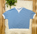 Women’s Zenana Cornflower Blue Striped Top