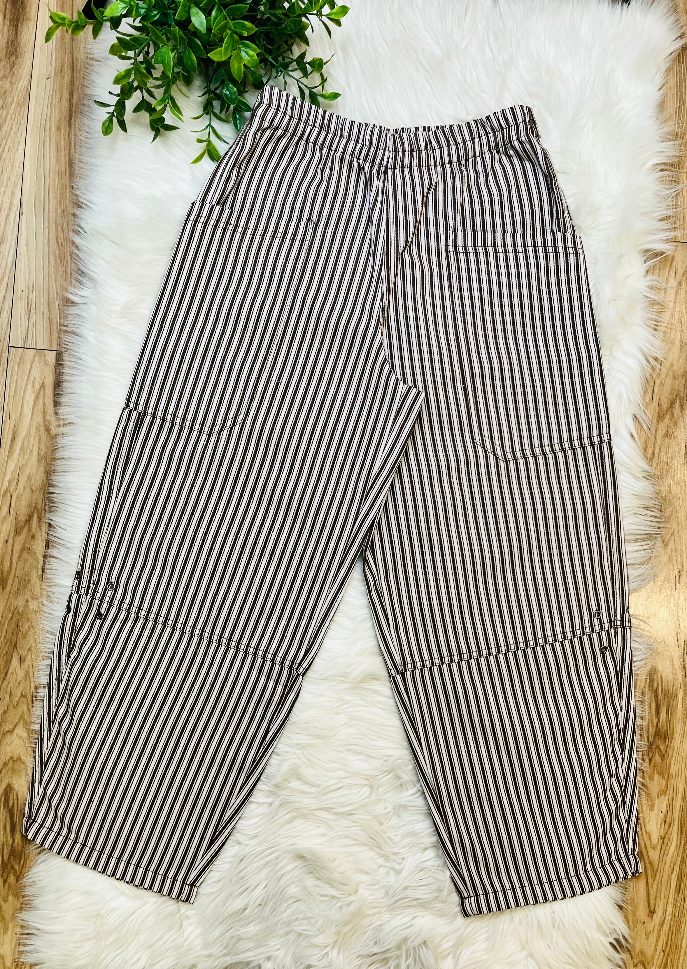 Women’s Blu Pepper Brown Stripe Pants