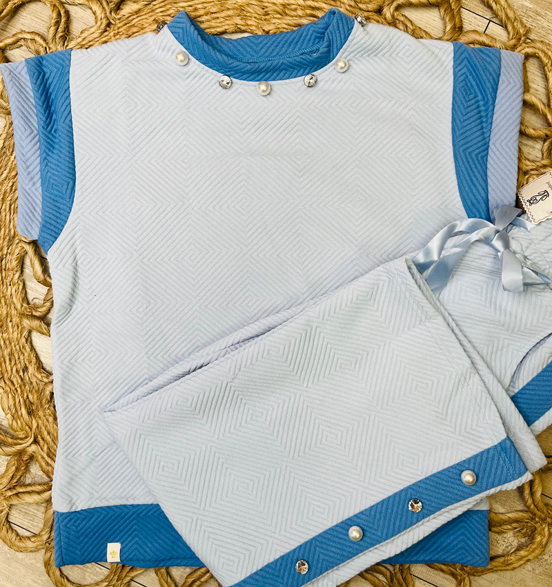 Simply Southern blue set w/ jewel accents - Mini Mee Boutique