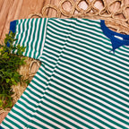 Women’s Very J Green and Blue Stripe Top