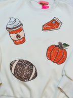 Women’s Simply Southern Fall Sequins Crewneck