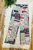 Women’s Floral Patchwork Denim Pants- True to Size