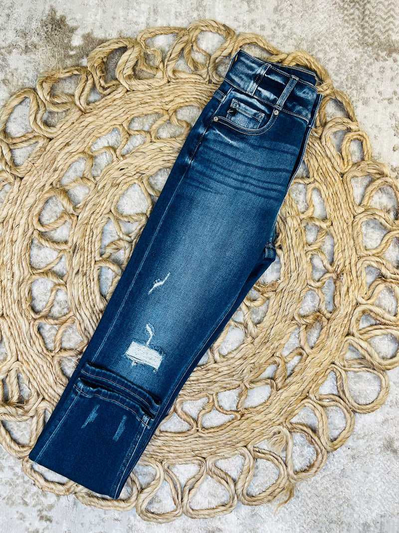 High Rise Straight Leg Kancan Jeans - Mini Mee Boutique