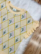 Women’s Very J Yellow Floral Sweater Top